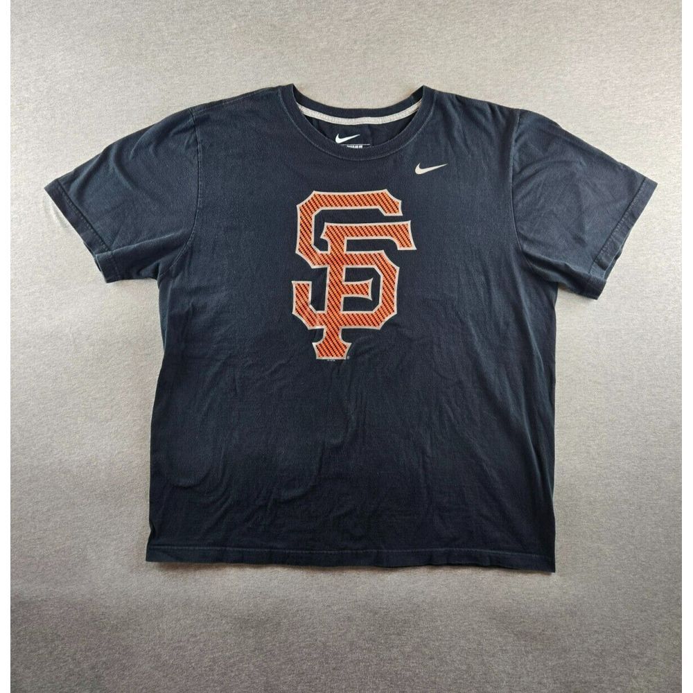 Nike San Francisco Giants‎ 2014 Herringbone Logo T Shirt Size 2XL MLB WS Champs